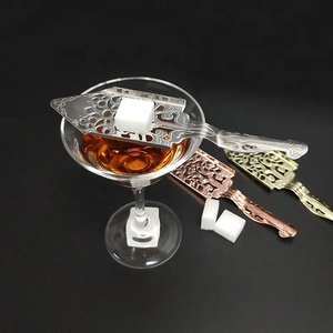 Nouveau Design personnalisé LOGO couleur argent clair métal acier inoxydable passoire à barre creuse <span class=keywords><strong>Absinthe</strong></span> <span class=keywords><strong>cuillère</strong></span> - Product Image 5