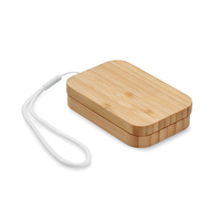 2 en 1 PD60w Kit de Cable de datos de carga rápida multifunción Tarjeta Rectángulo 15W Cargador inalámbrico Bambú Cable Usb Cargador Caja de almacenamiento