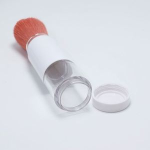 Hair Fluffy Retractable Refillable Dispensing Makeup Cosmetic Loose Powder Container Plastic <b>PET</b> Bottle With <b>Brush</b> Cap - Product Image 3