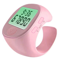Anneau de doigt Compteur de doigts Temps lumineux Même écran Bouton muet Compteur Tally Counter Tasbih