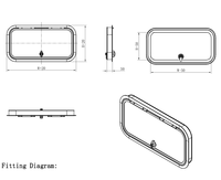 Porte de bagage en alliage 500*300mm personnalisable nouvelle condition de camping-car porte d'accès pour trappe de caravane fabriquée en Chine