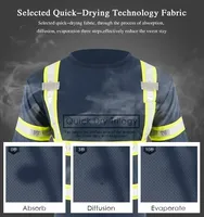 SMASYS - Camiseta de Seguridad de Alta Visibilidad ANSI Clase 2 con Cinta Reflectante de PVC, Mangas Cortas, Logotipo Personalizado, MOQ Bajo