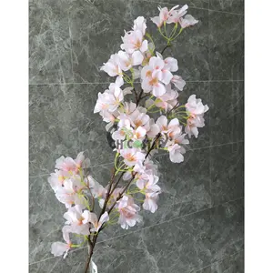 Sakura artificielles en soie, centre de table, pour un mariage, rose clair, fleur de cerisier, une branche, pour un mariage