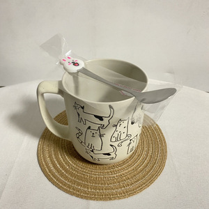 Taza de cerámica de gran capacidad de <span class=keywords><strong>Cyber</strong></span> Celebrous, diseño de Arte de dibujos animados pintados a mano para uso en oficina, regalos de negocios para leche o <span class=keywords><strong>café</strong></span> - Product Image 6