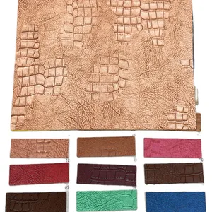 New product embossed crocodile pattern calfskin finished product