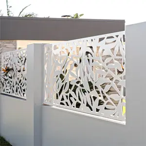 Low Price Removable Metal Galvanized Steel Garden Fence/レーザーカットフェンスパネル