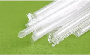 Bubble Milk Tea Plastic Straws For Hot Drinks Individual Package