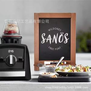 Support d'affichage de bureau en bois, mini tableau noir pour la maison, le restaurant, la publicité de mariage, avec surface de tableau noir - Product Image 4