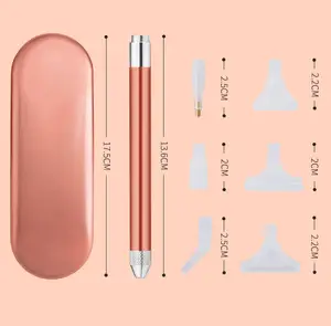 Yeni varış 6 İpuçları DIY Nail Salon Rhinestone seçici manikür tasarım tırnak Dotting kalem ile Led ışık