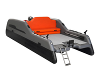 Catamaran à moteur gonflable rapide en PVC Drop Stitch Hypalon, Yacht de luxe auto-vidangeant pour la navigation commerciale