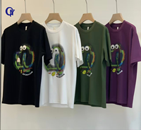 T-shirt Boxy 100% coton personnalisé pour hommes 280gsm T-shirt uni vierge DTF surdimensionné lourd de la plus haute qualité