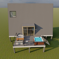 Petit conteneur préfabriqué, Triangle de maison modulaire, cadre préfabriqué, Kits de maison pour la station