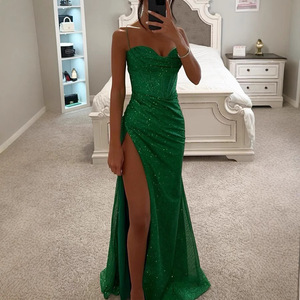 Vestito lungo da donna con motivo a tinta unita da Modulare Casual di nuova moda per feste - Product Image 6