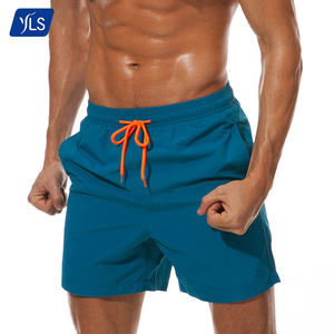 YLS Promotion en gros Boardshorts sportifs à séchage rapide pour hommes Maillot de bain à couleur unie changeante pour l'été - Product Image 1