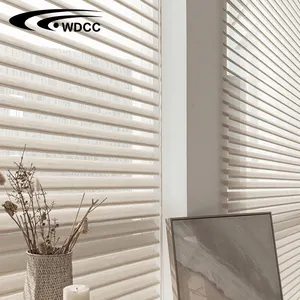 Smart House Automatic Blackout Triple Shangri-La blinds Motorized System Tuya Smart Curtains for Living Room