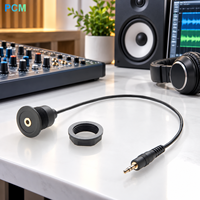 Câble d'extension audio stéréo 3,5 mm mâle-femelle avec montage sur panneau rond, faisceau de câbles jack AUX pour casque, pour haut-parleurs de voiture et PC