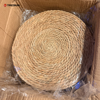 Sous-plats en osier naturel pour assiettes, résistants à la chaleur, faciles à nettoyer et antidérapants, sets de table ronds en rotin tressé