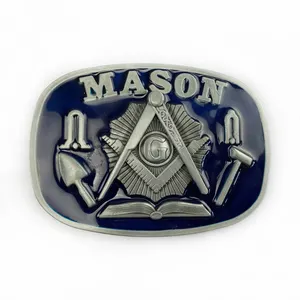Fashion Metal Zinc Alloy Vintage Belt Buckle Masonic Freemason Custom Belt Buckle