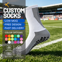 Chaussettes de football antidérapantes en tricot écologiques avec semelle en tissu éponge, respirantes, pour l'entraînement au football avec grip