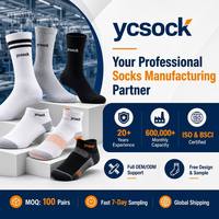 Chaussettes de sport en coton tricoté à séchage rapide avec logo personnalisé pour marque de sport OEM