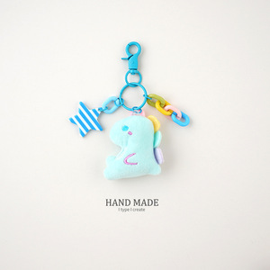 Colorful Plush <b>Dinosaur</b> Keychain Pendant Cyber Celebrant Couple Doll Cute Schoolbag Plush Keyring - Product Image 4