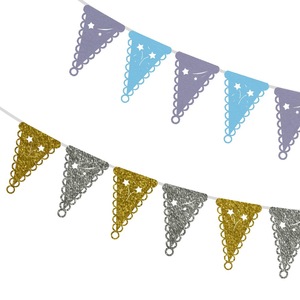 Guirnalda Triangular Multicolor con Borde de Encaje, Decoración Boho para Bodas y Fiestas en el Jardín - Product Image 4