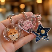 Vente en gros de breloques promotionnelles personnalisées en acrylique imprimées sur mesure, sans MOQ, à prix abordable, porte-clés en acrylique anime personnalisé