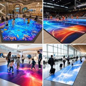 Écran de sol interactif LED personnalisé, écran interactif imperméable, écran de scène LED, écran de sol LED de haute qualité, affichage LED couleur pleine - Product Image 5