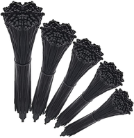 Attaches-câbles autobloquantes en nylon 66 noir 4,8x200mm, longueur 300mm, sangles de fixation pour câbles en plastique