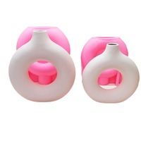 Hot Sale Pink Diy Tropfen kleber Form Kreisform Vase Silikon form Wohn accessoires für grenz überschreitende