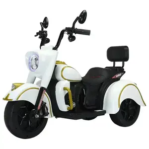 Sepeda motor mainan listrik anak-anak, sepeda motor mainan elektrik tiga roda 12V dengan musik dan lampu bluetooth anak-anak berkendara pada sepeda motor
