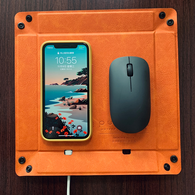 Mobile Phone Portable 15W Wireless Quick Charge Filling Mouse Pad Tray