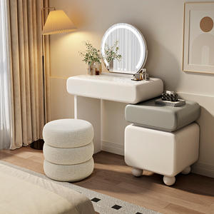 Vanité de maquillage crème moderne haut de gamme Armoire en ardoise <span class=keywords><strong>scandinave</strong></span> simple avec <span class=keywords><strong>coiffeuse</strong></span> intégrée pour chambres d'hôtel - Product Image 6