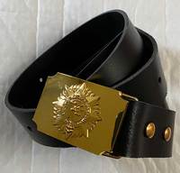 Boucle de ceinture ovale vintage en laiton avec emblème d'aigle pour uniformes de cérémonie officiels