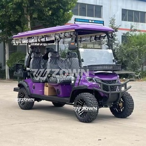 Voiturette de golf électrique longue autonomie 6 places, batterie lithium 48V, châssis stable, véhicule de golf pour usage commercial et zones résidentielles - Product Image 1