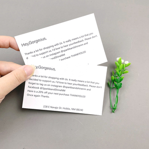 Tarjetas de Agradecimiento Personalizadas para Redes Sociales con Detalles <span class=keywords><strong>en</strong></span> Oro Blanco y <span class=keywords><strong>Cupón</strong></span> de Descuento del 20% - Product Image 5