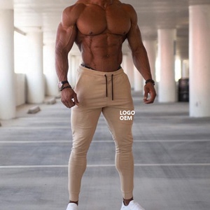 OEM Logo Mens <span class=keywords><strong>Brown</strong></span> Joggers Workout Chạy Phù Hợp Quần Quần Slim Tight Phòng Tập Thể Dục Thể Hình Quần Với Túi - Product Image 1