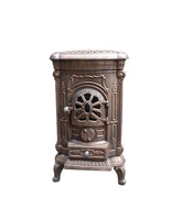 Poêle autonome en fonte européenne, à bois et charbon de bois, de style russe, avec une puissance de 9 kW, pour le chauffage intérieur de la cuisine et du salon