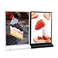 Boîte à lumière rectangulaire rechargeable, écologique, anti-poussière, pour menu, formats A5/A4/A3, double face, LED, cadre fin en ABS, pour la publicité