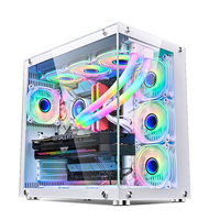 Full Tower ATX Gaming PC Case with High Altitude Flow Tempered Glass Front/Side Panels and Audio/USB Ports