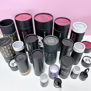 Emballage personnalisé en tube de papier kraft biodégradable noir pour baume à lèvres et déodorant en stick - Product Image 6