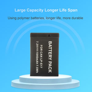 <span class=keywords><strong>Batterie</strong></span> Lithium-ion 7.2V 1040mAh pour appareil photo LP-E17 <span class=keywords><strong>LPE17</strong></span> pour appareils photo Canon EOS M3 M5 M6 760D 750D 800D 77D 200D R8 R50 - Product Image 2