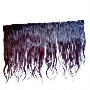 Raw Indian Virgin Remy Single Drawn <b>Clip</b> In <b>Extension</b> 15 <b>clips</b> 100gms 10" - 32" Thick Ends - Product Image 1