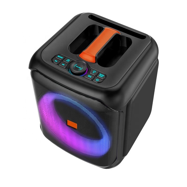 ZQS8180 Top Sell BT Portable Mobile Speaker Outdoor  Speaker With LED Light Strobe LightWireless Speaker  FM USB Input