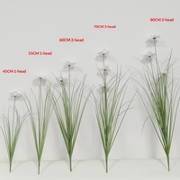 Mélange de fleurs artificielles haut de gamme avec fleurs de cerisier, alliums et herbes en PVC pour la décoration de table de mariage, de remise de diplôme et d'événements