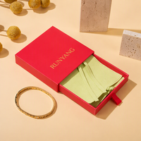 Ensemble d'emballages de bijoux couleur personnalisée avec boîte cadeau à tiroir et pochettes à ruban pour marques de bijoux et magasins de détail
