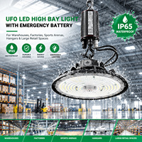 Lampes LED UFO haute luminosité IP65 étanches 150lm/W 150W 200W 240W avec driver d'urgence pour usine