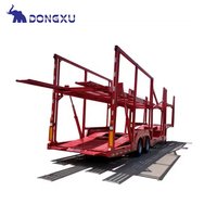 Double remorques incluses fermées de voiture de camion de remorques de transporteur de plate-forme semi pour des automobiles de voitures