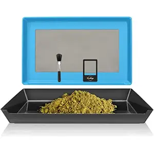 Harvest Pollen Trim Tray Plastic Sifter Kief Trimming Bin For Canna Buds Collecting