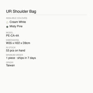 Crossbody <b>Bag</b> Nylon CIPU UR Shoulder 35x22cm Women In Stock Taiwan - Product Image 5